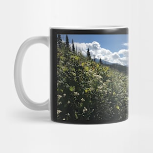 Mountain Flowers and Clouds Mug